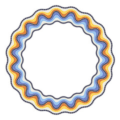 Ancient mosaic frame. Decorative antique stone ornament.