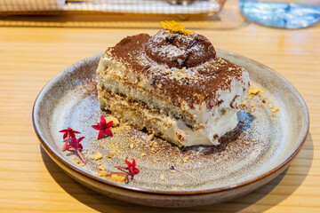 Close up shot of Tiramisu