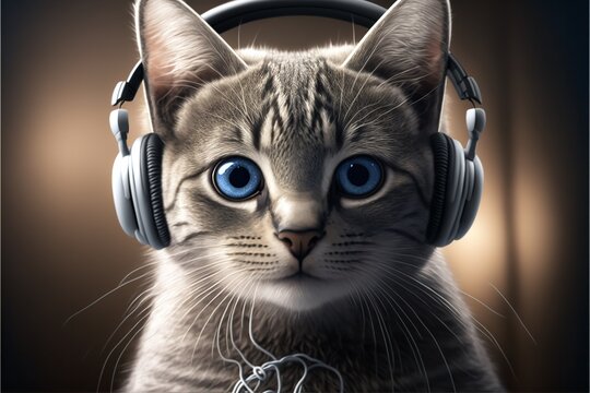 Cat With Headphones Images – Browse 12,065 Stock Photos, Vectors, and Video  | Adobe Stock