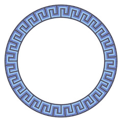 Naklejka premium Ancient mosaic frame. Decorative antique stone ornament.