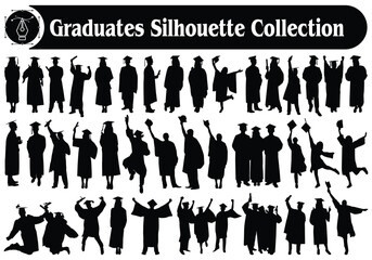 Graduates Celebrating their Graduation Silhouettes Collection