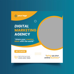 Business marketing webinar social media post template