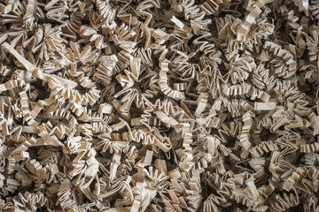 Soft paper cardboard parcel zigzag shaped filling