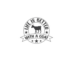 Goat Typography, Goat SVG, Goat EPS, Goat Animal, farm life, 