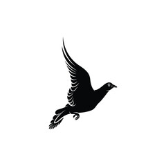 Silhouette pigeon vector illustration design