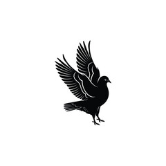 Silhouette pigeon vector illustration design