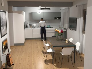 kitchen render model 1