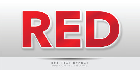 red 3d editable text effect