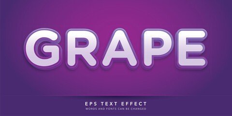 Fototapeta premium grape 3d editable text effect