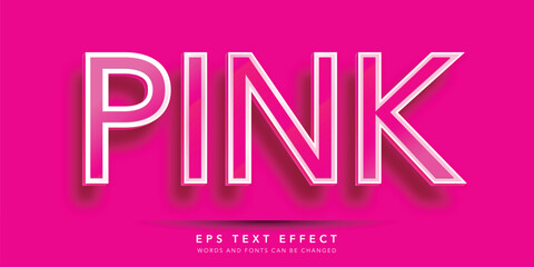 pink 3d editable text effect