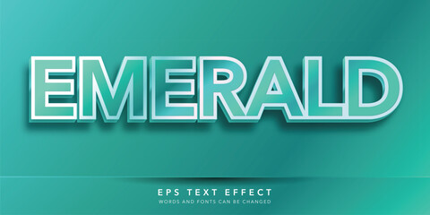 emerald 3d editable text effect