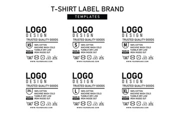 Fototapeta Clothing label tag template design obraz