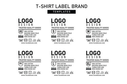Clothing label tag template design