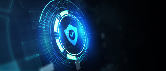 Cyber security data protection business technology privacy concept.  3d illustration