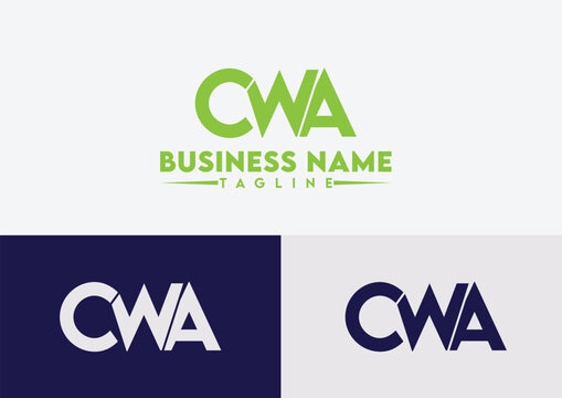 Letter CWA logo design vector template, CWA logo