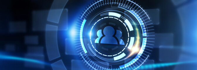 Business, Technology, Internet and network concept. Human Resources HR management recruitment employment headhunting concept. 3d illustration