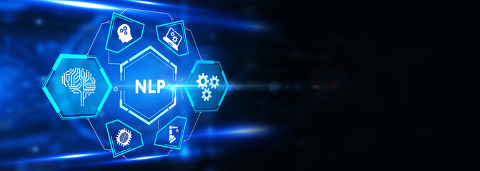 NLP Natural language processing AI Artificial intelligence. 3d illustration