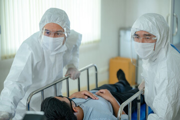 emergency patient concept, professional doctor working for help emergency patient at hospital clinic health care