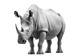 Fototapeta na wymiar Rhino isolated on white, png, generative ai