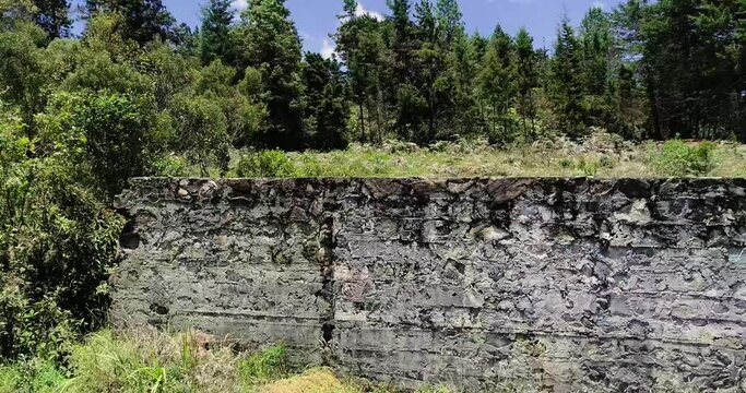 Ruins of an Ancient Antenna Structure in the Middle of a Wetland by a Forest near Medellin, Antioquia Colombia - Shot in D-Log
