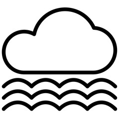 Incoming tide line icon