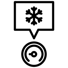 Low temperature line icon