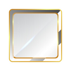 Template glossy square gradient label and button