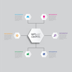 Obraz premium Infographic template design 4 step with icon vector
