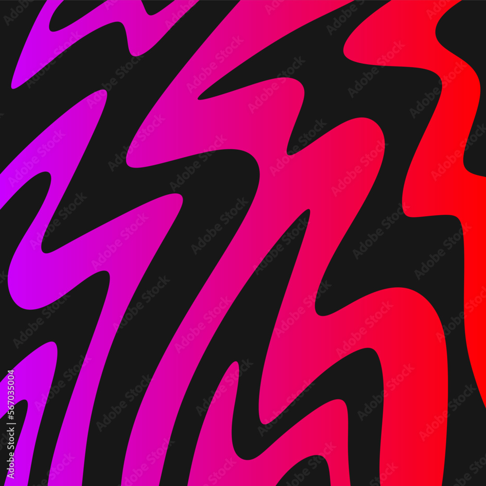Poster abstract background with gradient color wavy line pattern