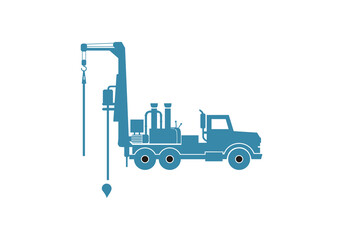 Vector Car Logo, car truck icon oil mine truck