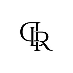 dlr lettering initial monogram logo design