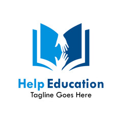 Help education logo template illustartion