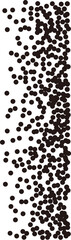 Black white stipple gradient dots uppercase alphabet letter