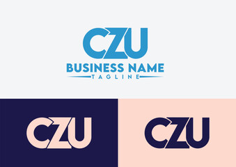 Letter CZU logo design vector template, CZU logo - obrazy, fototapety, plakaty