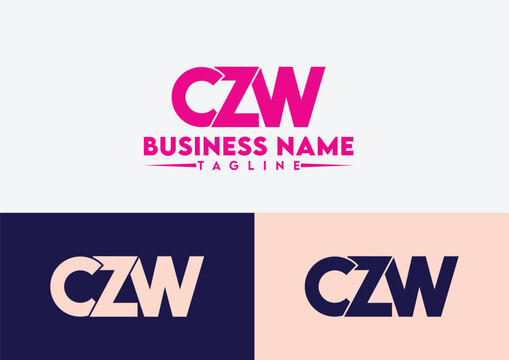 Letter CZW logo design vector template, CZW logo
