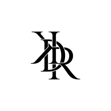 kdr lettering initial monogram logo design