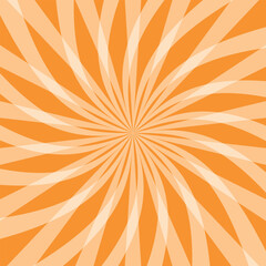 Dahlia sunburst orange pattern. Vector illustration