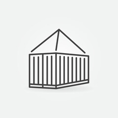 Freight Container vector Intermodal Cargo concept outline icon