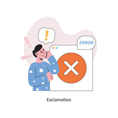 Exclamation Flat Style Design Vector illustration. Stock illustration