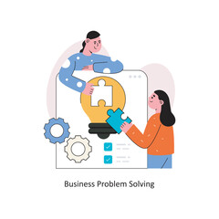 Business Problem Solving Flat Style Design Vector illustration. Stock illustration
