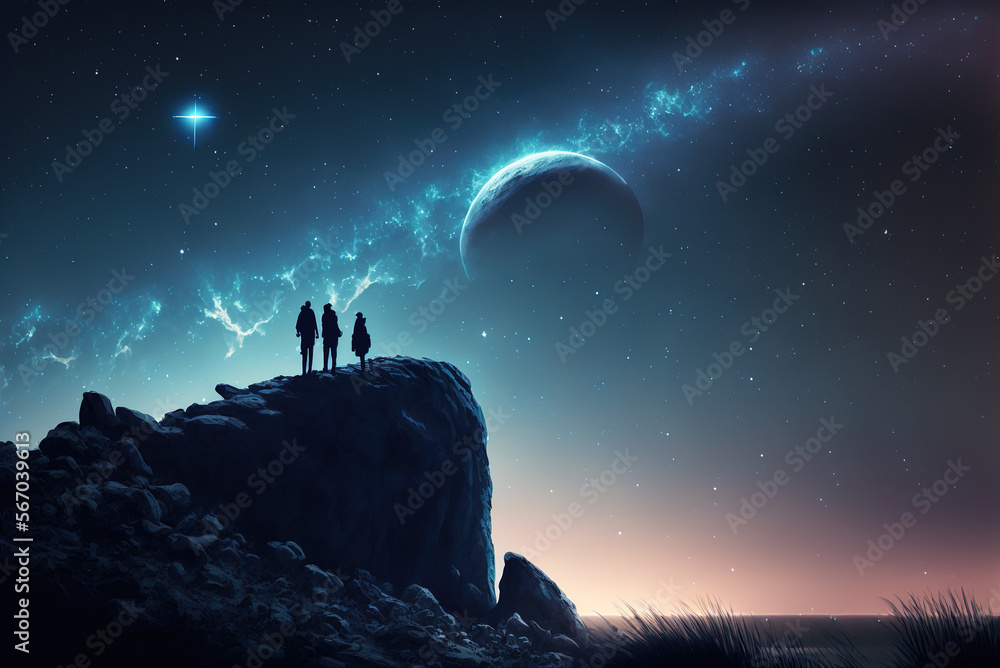 Wall mural watching for comet generative ai