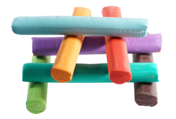 Plasticine colored for modeling isolated
