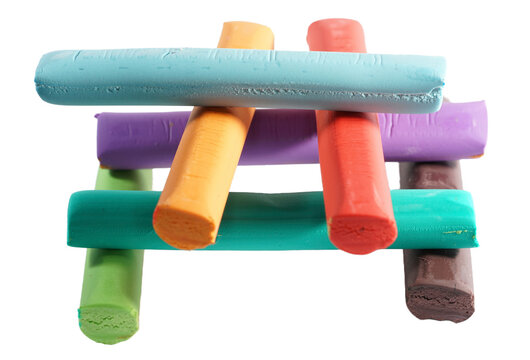 Plasticine colored for modeling isolated