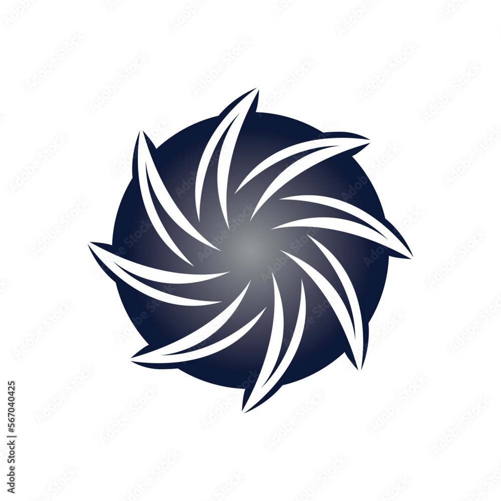 Wall mural Vortex logo symbol icon illustration