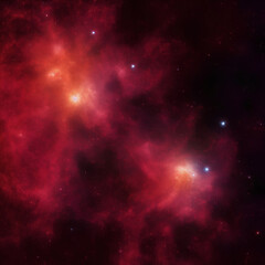 Fototapeta na wymiar Nebula in deep space. Generative Artificial Intelligence.