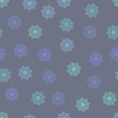 simple vector illustration snowflakes pattern