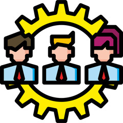 employee filled outline icon