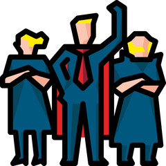 leader filled outline icon