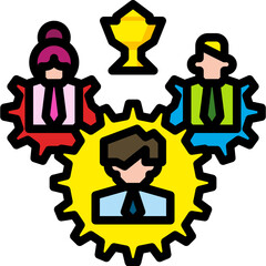 gear filled outline icon