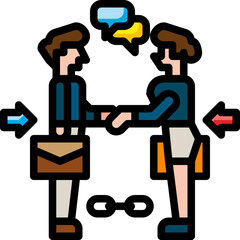 partnership filled outline icon